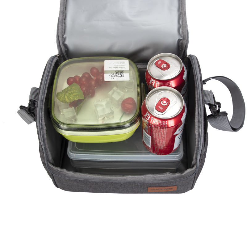 Large capacity thick waterproof heat preservation space walk series lunch box bag