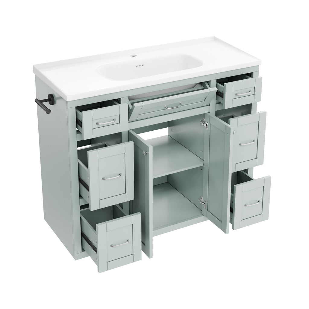 48" Mint Green Bathroom Vanity