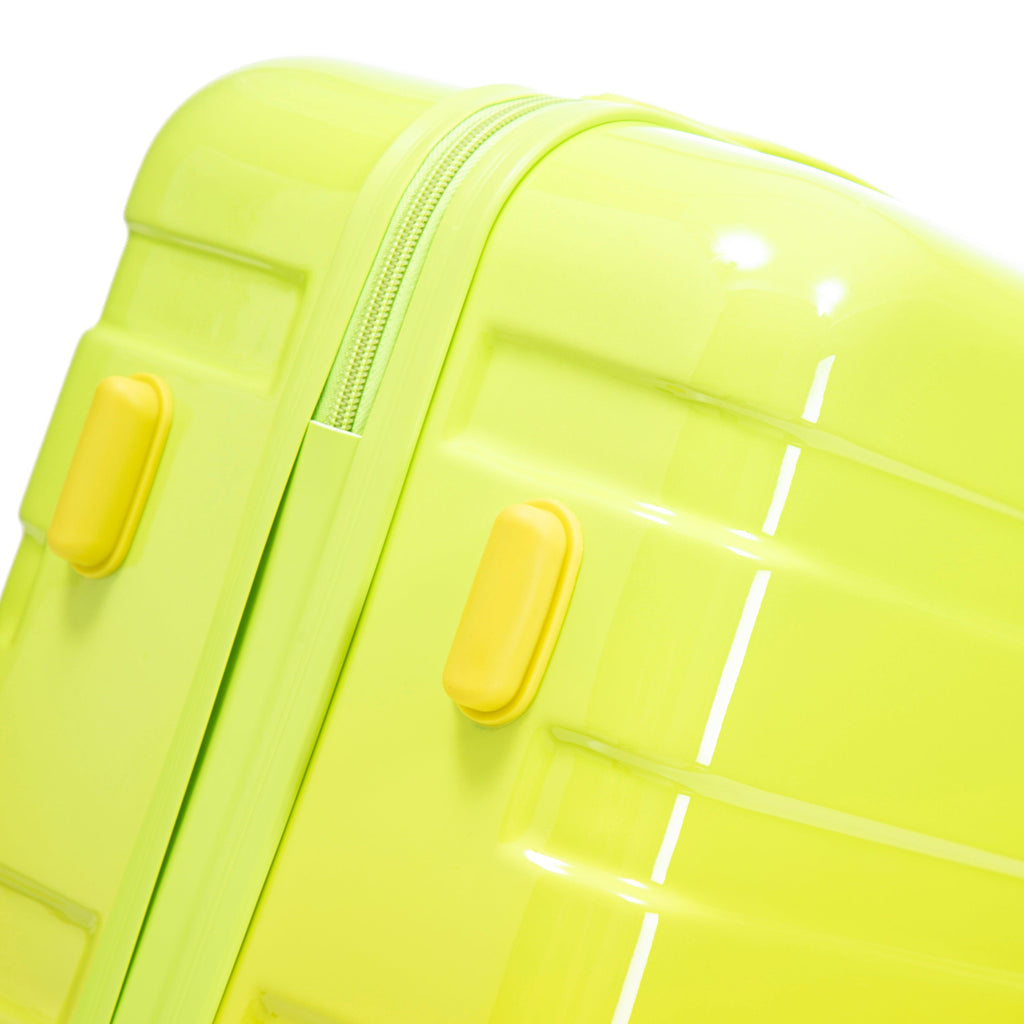 20'/24'/28' 3-Piece PC Spinner Wheel Luggage Set (Yellow+Green)