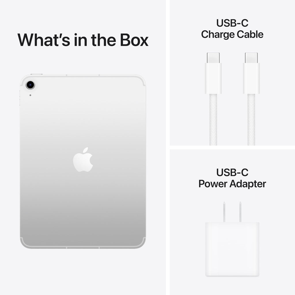 Apple iPad 11-inch: A16 chip, 11-inch Model, Liquid Retina Display, 128GB, Wi-Fi 6, 12MP Front/12MP Back Camera, Touch ID, All-Day Battery Life — Silver