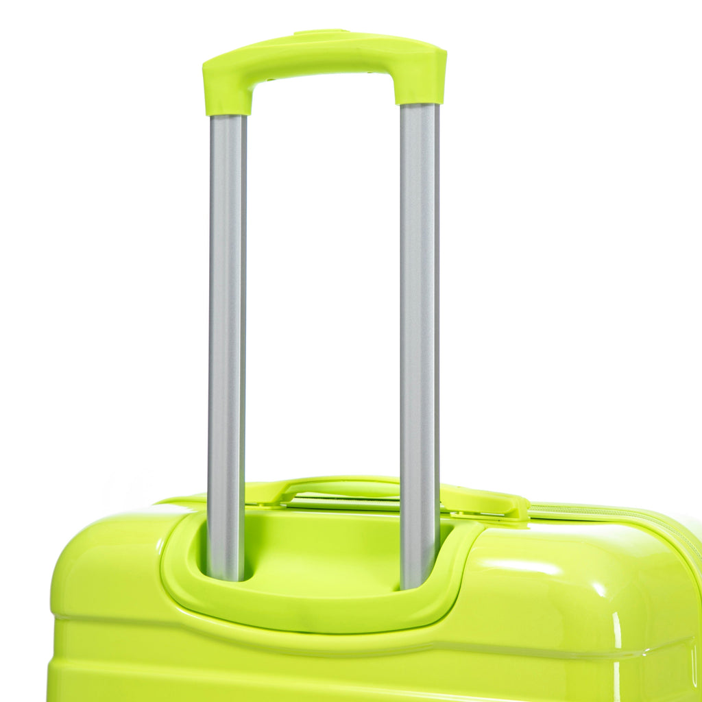 20'/24'/28' 3-Piece PC Spinner Wheel Luggage Set (Yellow+Green)