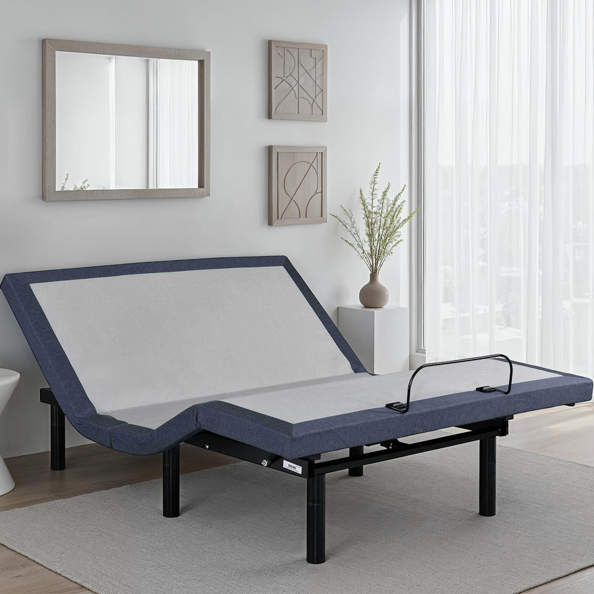 Queen Adjustable Bed Base with Massage and Head and Foot Position Adjustments