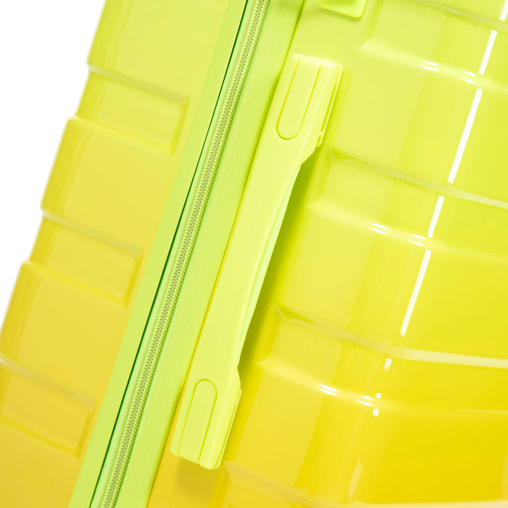 20'/24'/28' 3-Piece PC Spinner Wheel Luggage Set (Yellow+Green)
