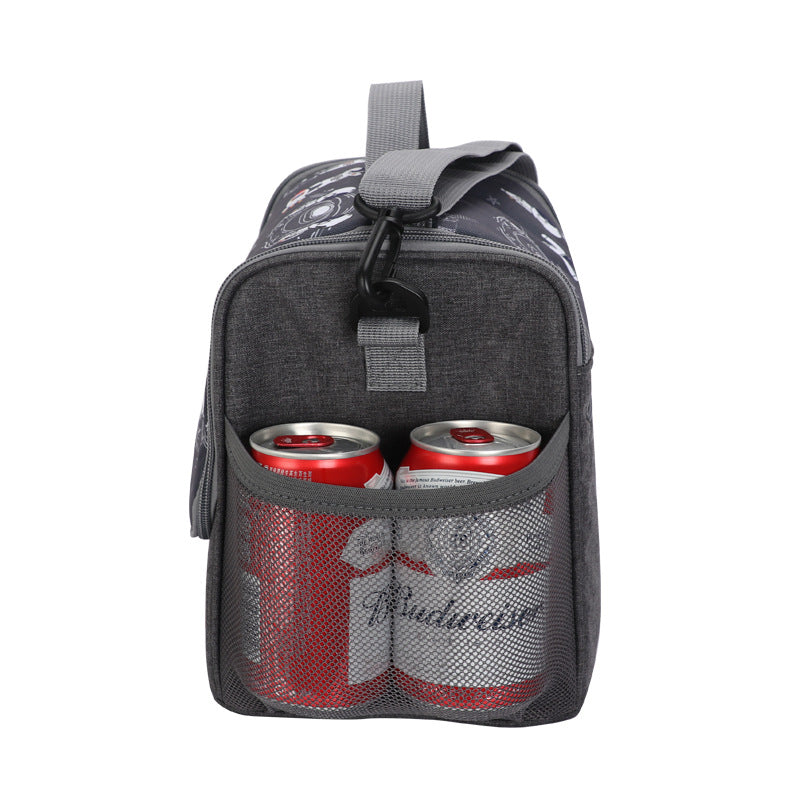 Large capacity thick waterproof heat preservation space walk series lunch box bag