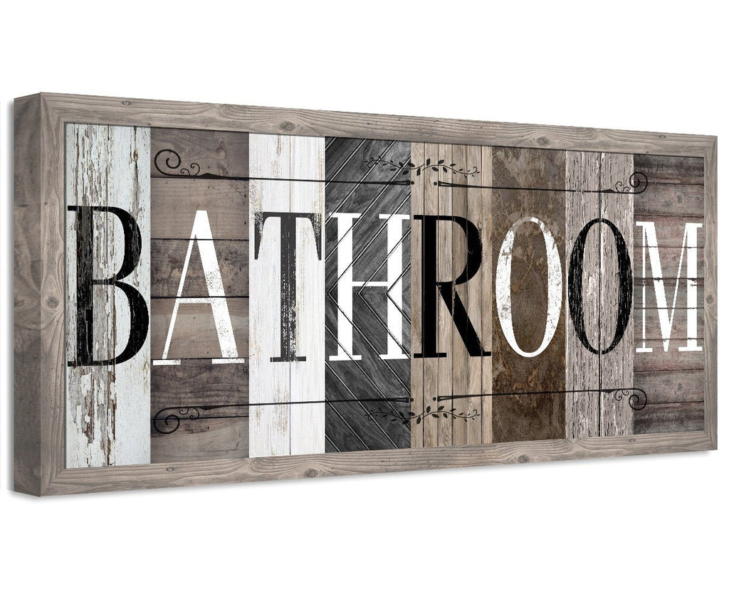Bathroom in Multi Pattern - Canvas