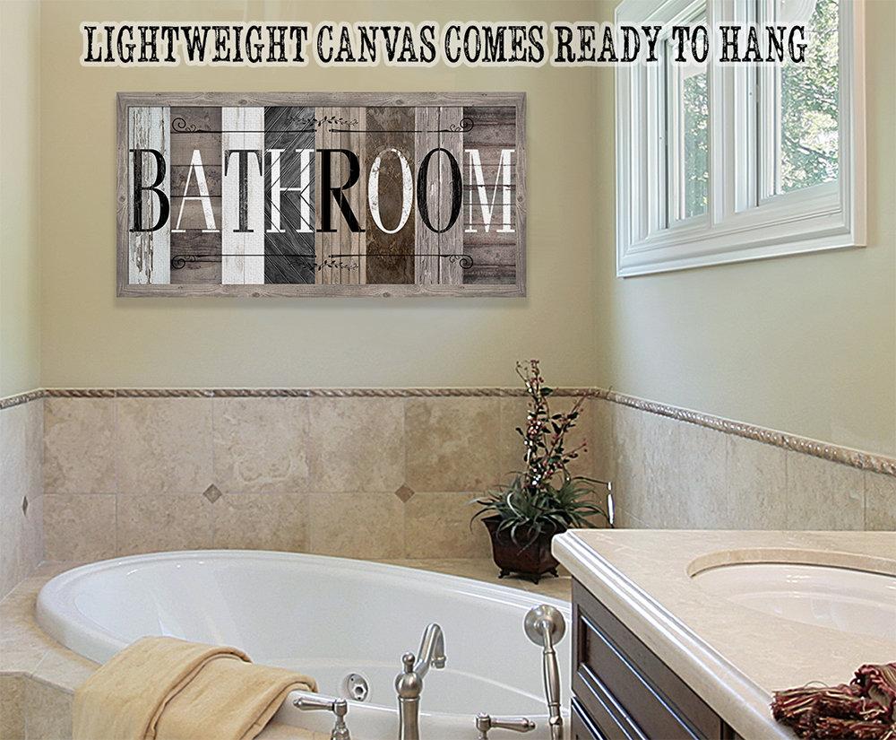 Bathroom in Multi Pattern - Canvas