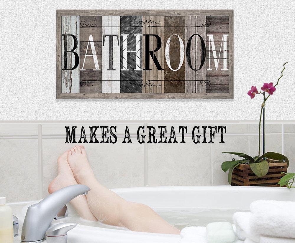 Bathroom in Multi Pattern - Canvas