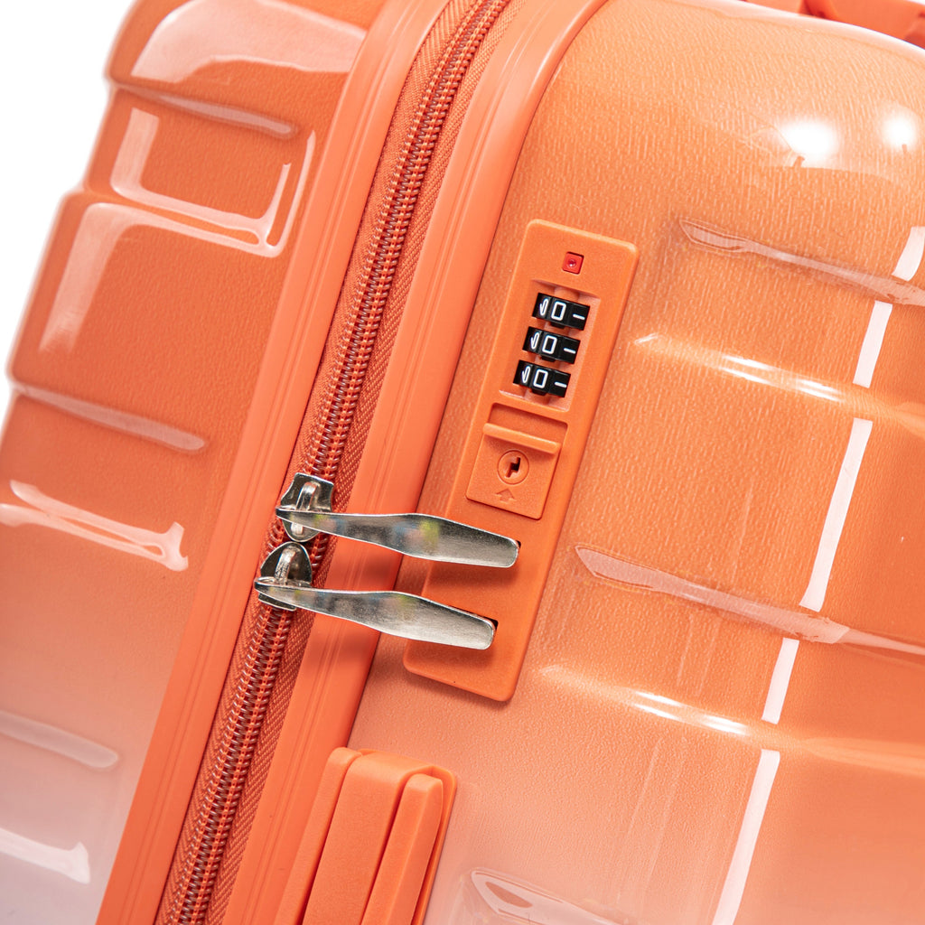 2 Pc PC Spinner Wheel Luggage Set with Gradient Color and Lock