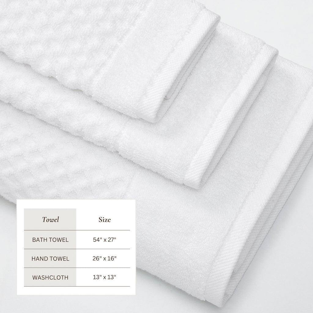 Cotton Diamond Waffle Weave Bath Towel Set - Grayson Collection