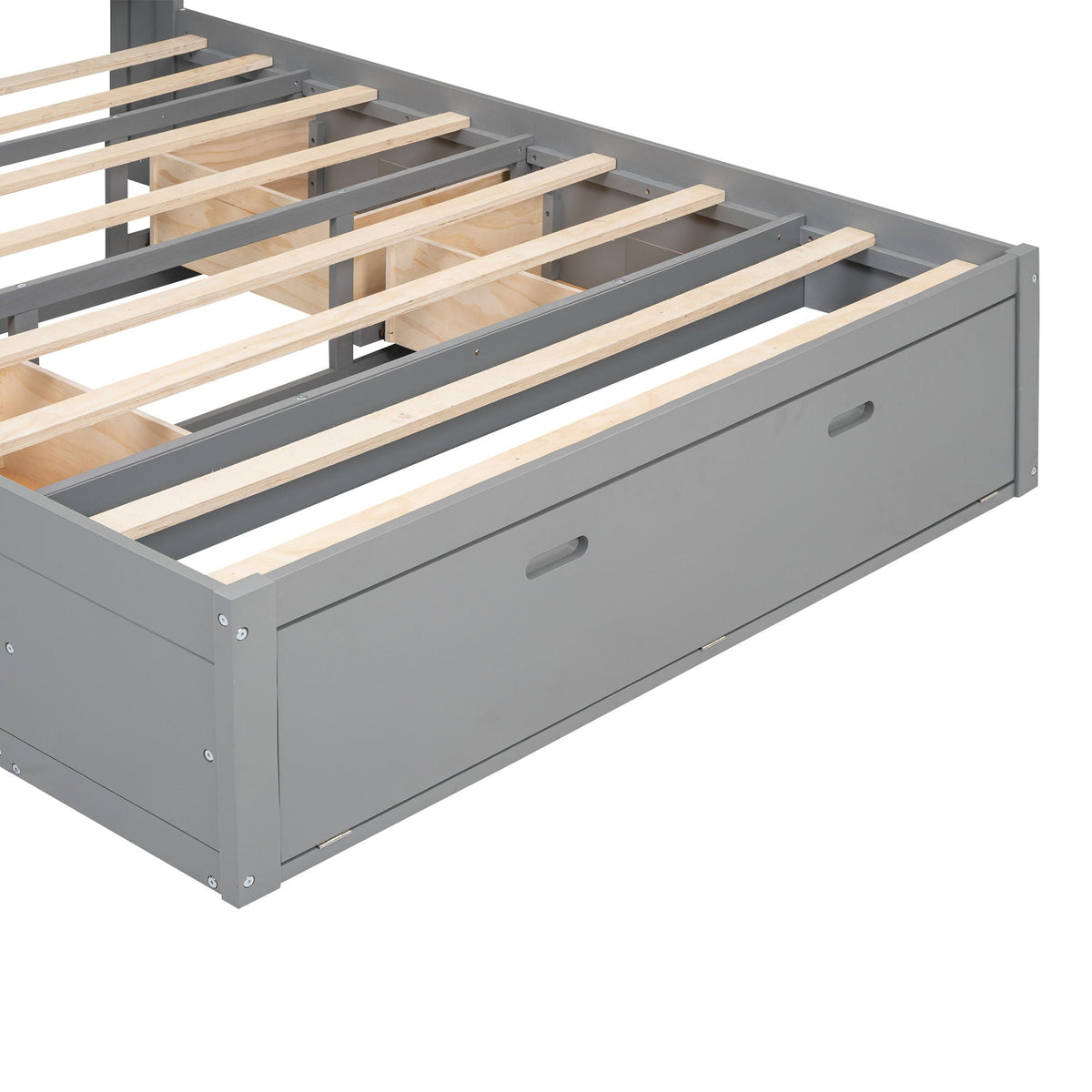 Platform Bed With Storage Headboard, Shoe Rack And 4 Drawers