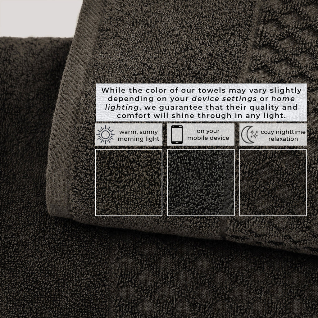 Cotton Diamond Waffle Weave Bath Towel Set - Grayson Collection