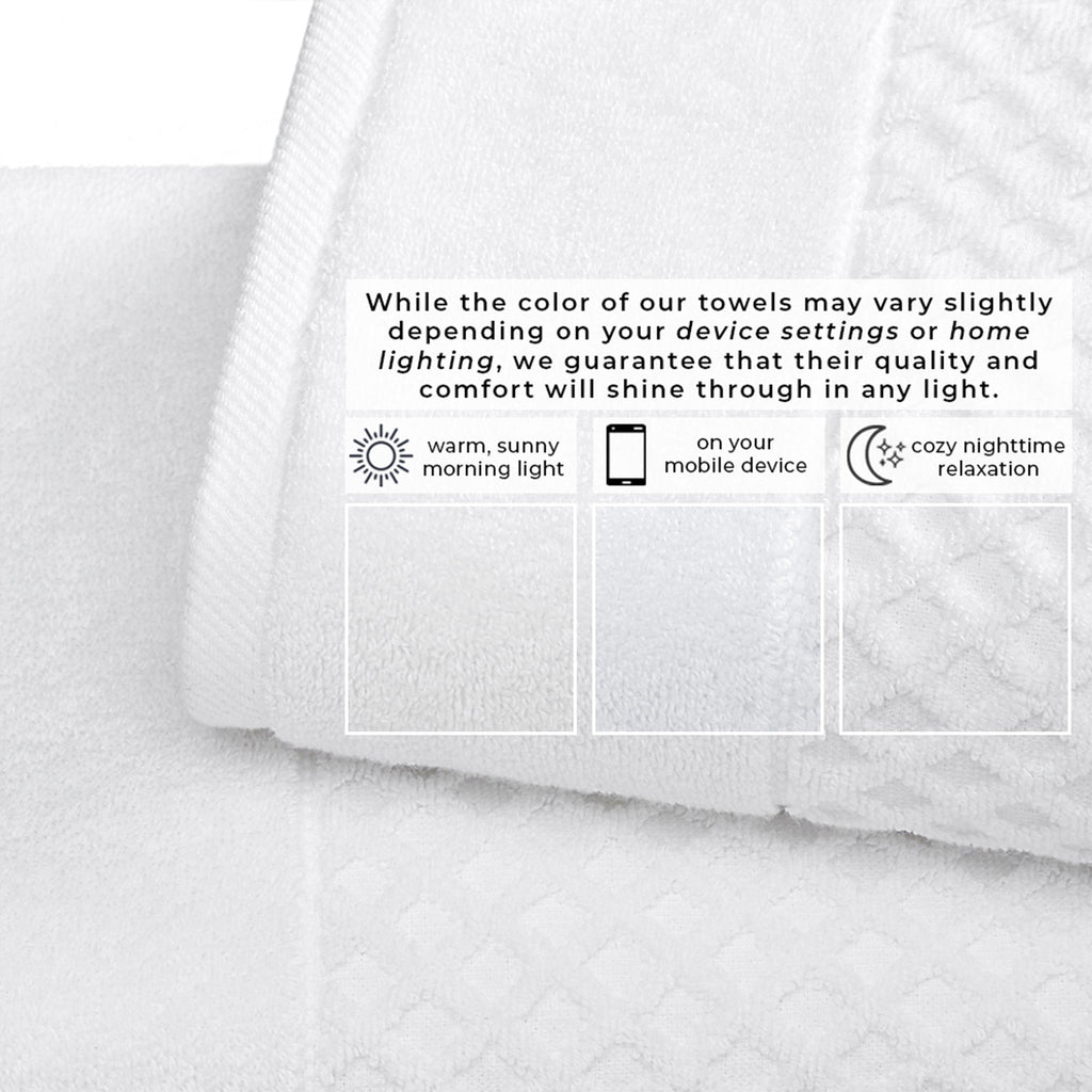 Cotton Diamond Waffle Weave Bath Towel Set - Grayson Collection