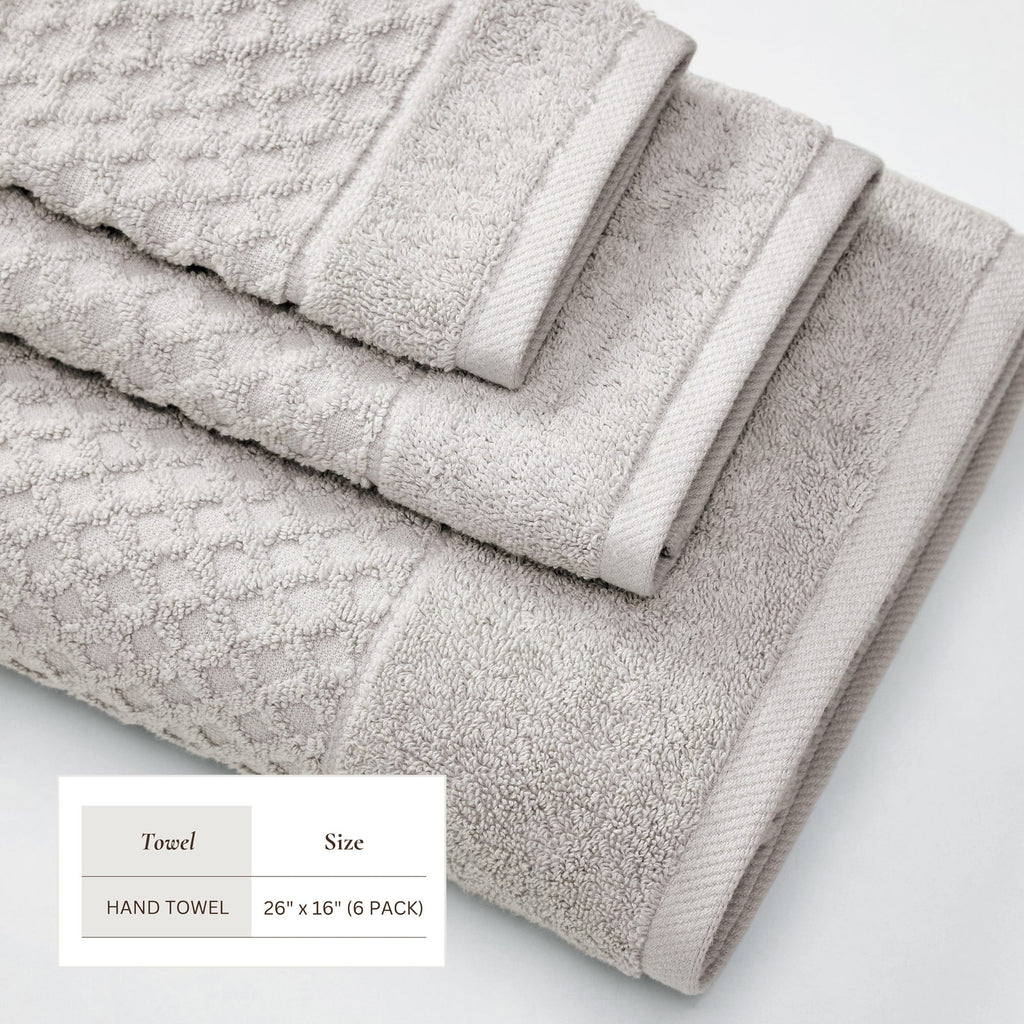 Cotton Diamond Waffle Weave Bath Towel Set - Grayson Collection