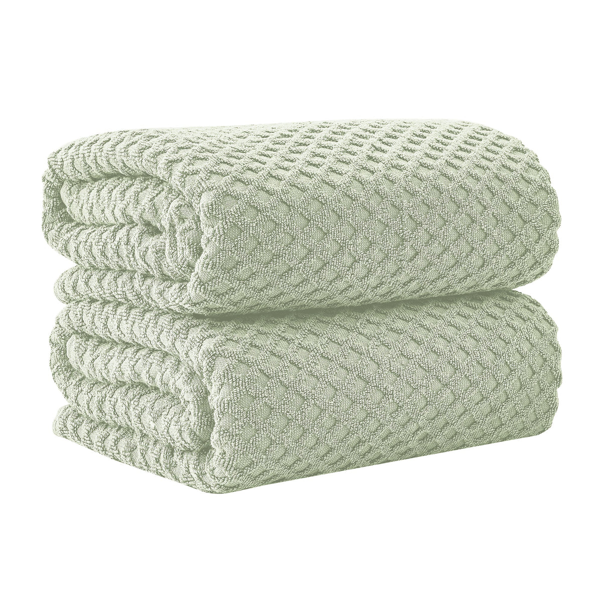 Cotton Diamond Waffle Weave Bath Towel Set - Grayson Collection